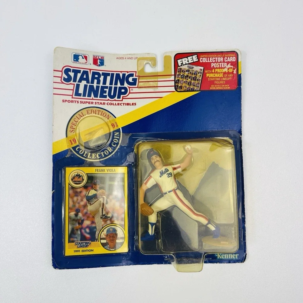 1991 Starting Lineup Frank Viola New York Mets Figure Card